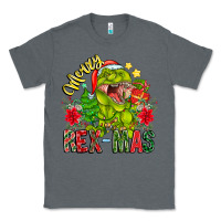 Charcoal Heather Merry Rexmas Classic Tee - CowhideDigitalArt