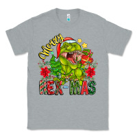Heather Grey Merry Rexmas Classic Tee - CowhideDigitalArt