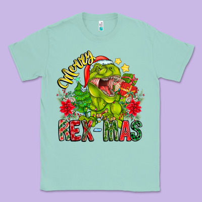 Merry Rexmas Classic Tee Designed By Cowhidedigitalart