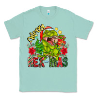 Seafoam Merry Rexmas Classic Tee - CowhideDigitalArt