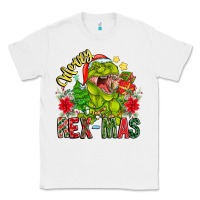 White Merry Rexmas Classic Tee - CowhideDigitalArt