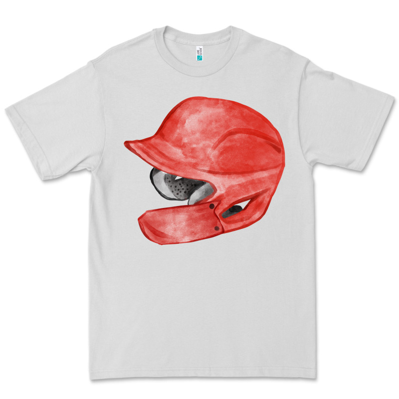 Red Baseball Batting Helmet Fa Element Premium Tee by FaDigitalArtStudio | Teevron