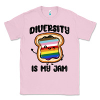 Bubblegum Pink diversity is my jam Classic Tee - MaliasSmallBusiness