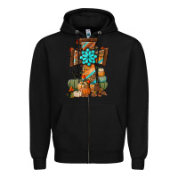 Black fall cross Zipper Hoodie - BundleAndBundleShop