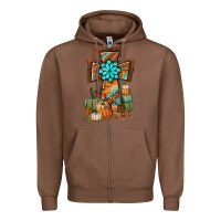 Chestnut fall cross Zipper Hoodie - BundleAndBundleShop