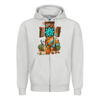 Dove Grey fall cross Zipper Hoodie - BundleAndBundleShop