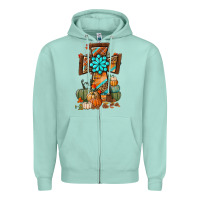 Seafoam fall cross Zipper Hoodie - BundleAndBundleShop