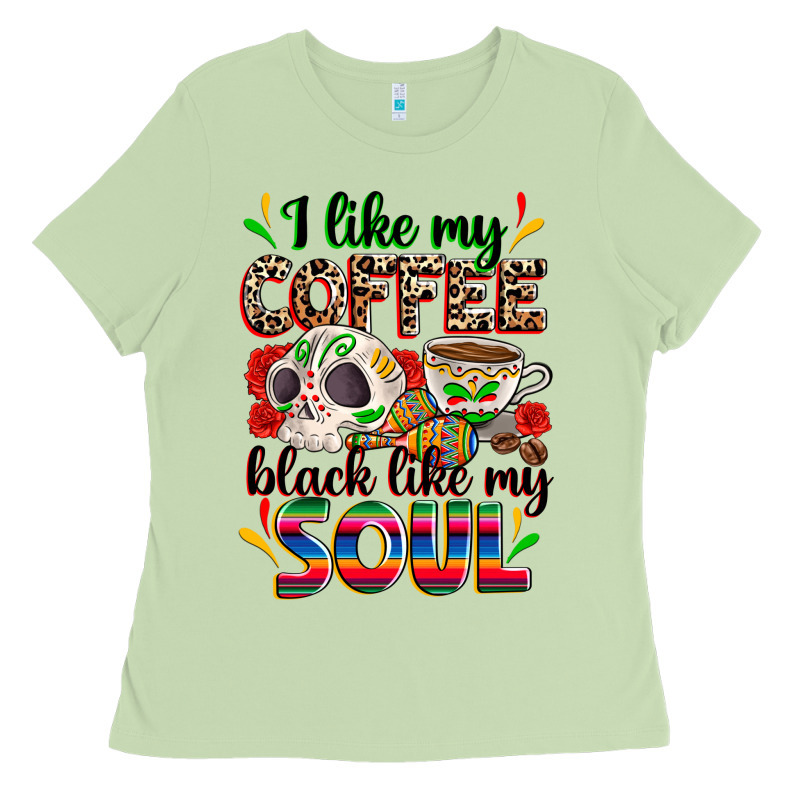 I Like My Coffee Black Like My Soul Ladies Tee by Zillion Design Studio | Teevron
