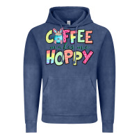 Vintage Denim coffee makes me hoppy easter Vintage Hoodie - Jasminsmagicworld