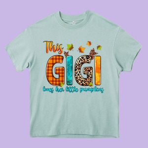 This Gigi Loves Her Little Pumpkins Heavy Core Tee Designed By Texasbilliewilder