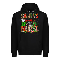 Black santa's favorite nurse Premium Hoodie - texasbilliewilder