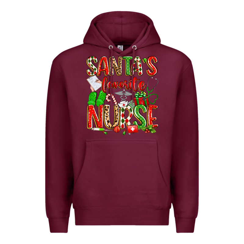 Santa's Favorite Nurse Premium Hoodie by texasbilliewilder | Teevron