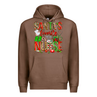 Chestnut santa's favorite nurse Premium Hoodie - texasbilliewilder