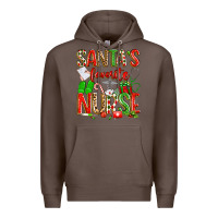 Coffee santa's favorite nurse Premium Hoodie - texasbilliewilder