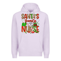 Lilac santa's favorite nurse Premium Hoodie - texasbilliewilder