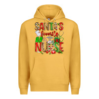 Mustard santa's favorite nurse Premium Hoodie - texasbilliewilder