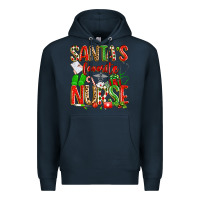 Navy santa's favorite nurse Premium Hoodie - texasbilliewilder