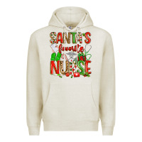 Oatmeal Heather santa's favorite nurse Premium Hoodie - texasbilliewilder