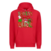 Red santa's favorite nurse Premium Hoodie - texasbilliewilder