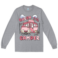 Heather Grey queen of the camper Long Sleeve Tee - MaliasSmallBusiness