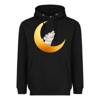 Black Howling Wolf Heavyweight Hoodie - Bettercallsaul