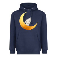 Navy Howling Wolf Heavyweight Hoodie - Bettercallsaul
