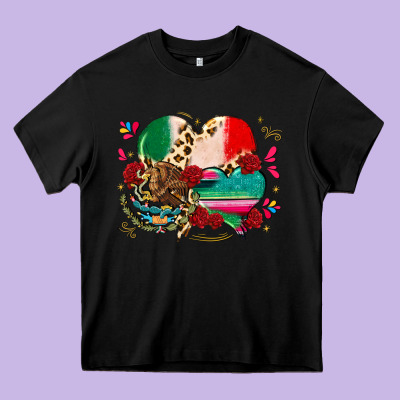 Mexican Hearts Heavy Core Tee Designed By Cts Tumbler Store