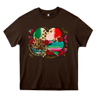 Chocolate Brown mexican hearts Heavy Core Tee - CTS Tumbler Store