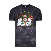 Cloud Black christmas snowman Vintage Tee - AdoDesignShop