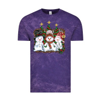 Cloud Purple christmas snowman Vintage Tee - AdoDesignShop