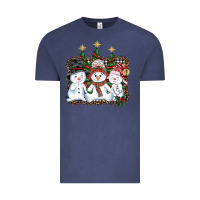 Vintage Denim christmas snowman Vintage Tee - AdoDesignShop