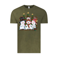 Vintage Olive christmas snowman Vintage Tee - AdoDesignShop