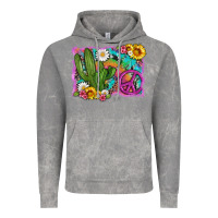 Cloud Rock cactus peace sign flowers and tie dye Vintage Hoodie - Artiststas