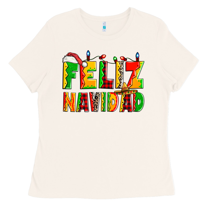 Feliz Navidad Ladies Tee by Zillion Design Studio | Teevron