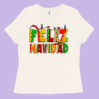 Feliz Navidad Ladies Tee Designed By Zillion Design Studio