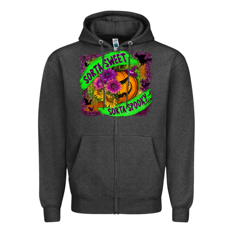 Sorta Sweet Spooky Zipper Hoodie by BundleAndBundleShop | Teevron