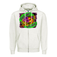 Oatmeal Heather sorta sweet spooky Zipper Hoodie - BundleAndBundleShop
