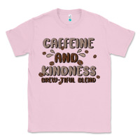 Bubblegum Pink caffeine & kindness Classic Tee - MaliasSmallBusiness