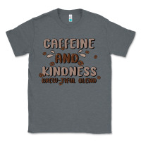 Charcoal Heather caffeine & kindness Classic Tee - MaliasSmallBusiness