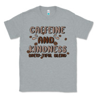 Heather Grey caffeine & kindness Classic Tee - MaliasSmallBusiness