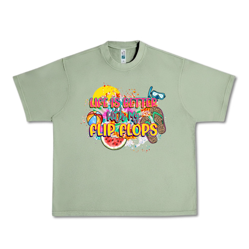 Life Is Better With My Flip Flops Urban Heavy Tee by NancyCooperArtShop | Teevron