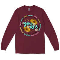 Burgundy you are inspiration Long Sleeve Tee - MaliasSmallBusiness