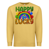 Antique Gold Happy go lucky LGBTQ+ Premium Sweatshirt - NancyCooperArtShop