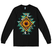 Black aztec leopard sunflower Long Sleeve Tee - JahusDesignShop