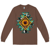 Chestnut aztec leopard sunflower Long Sleeve Tee - JahusDesignShop