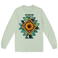 Matcha aztec leopard sunflower Long Sleeve Tee - JahusDesignShop