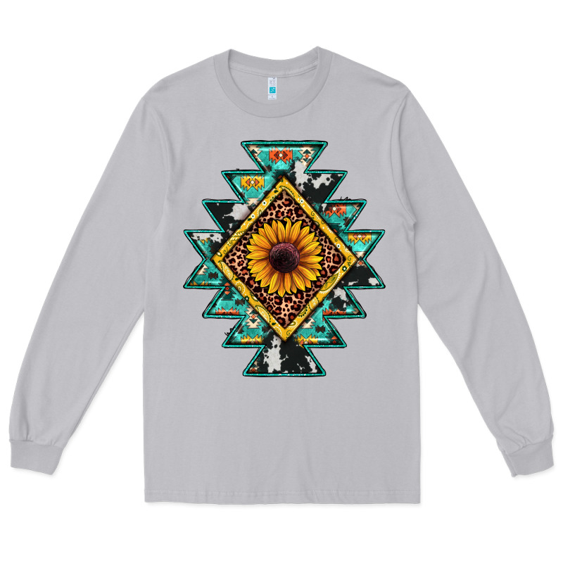 Aztec Leopard Sunflower Long Sleeve Tee by JahusDesignShop | Teevron