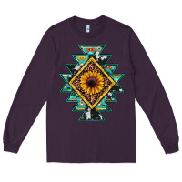 Plum aztec leopard sunflower Long Sleeve Tee - JahusDesignShop