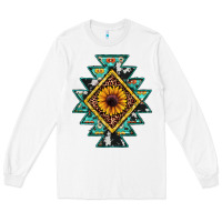 White aztec leopard sunflower Long Sleeve Tee - JahusDesignShop