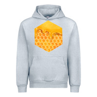 Heather Grey honeycomb fa element Urban Hoodie - FaDigitalArtStudio